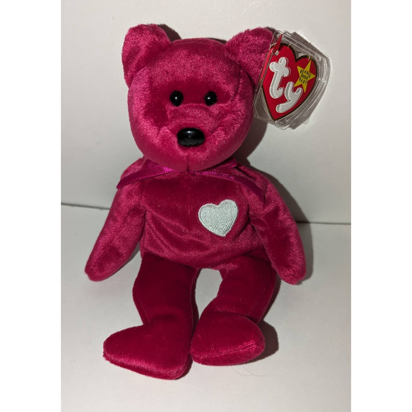 Ty Beanie Babies Valentino the Bear New Mint Tag Protector - Picture 1 of 6